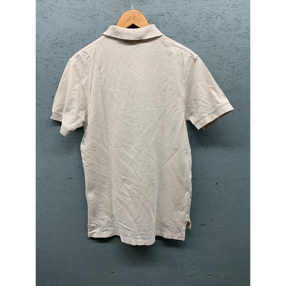 Burberrys Men’s S Beige Cotton Polo‎ Shirt Crest Logo Short Sleeve Vintage USA - Picture 8 of 8